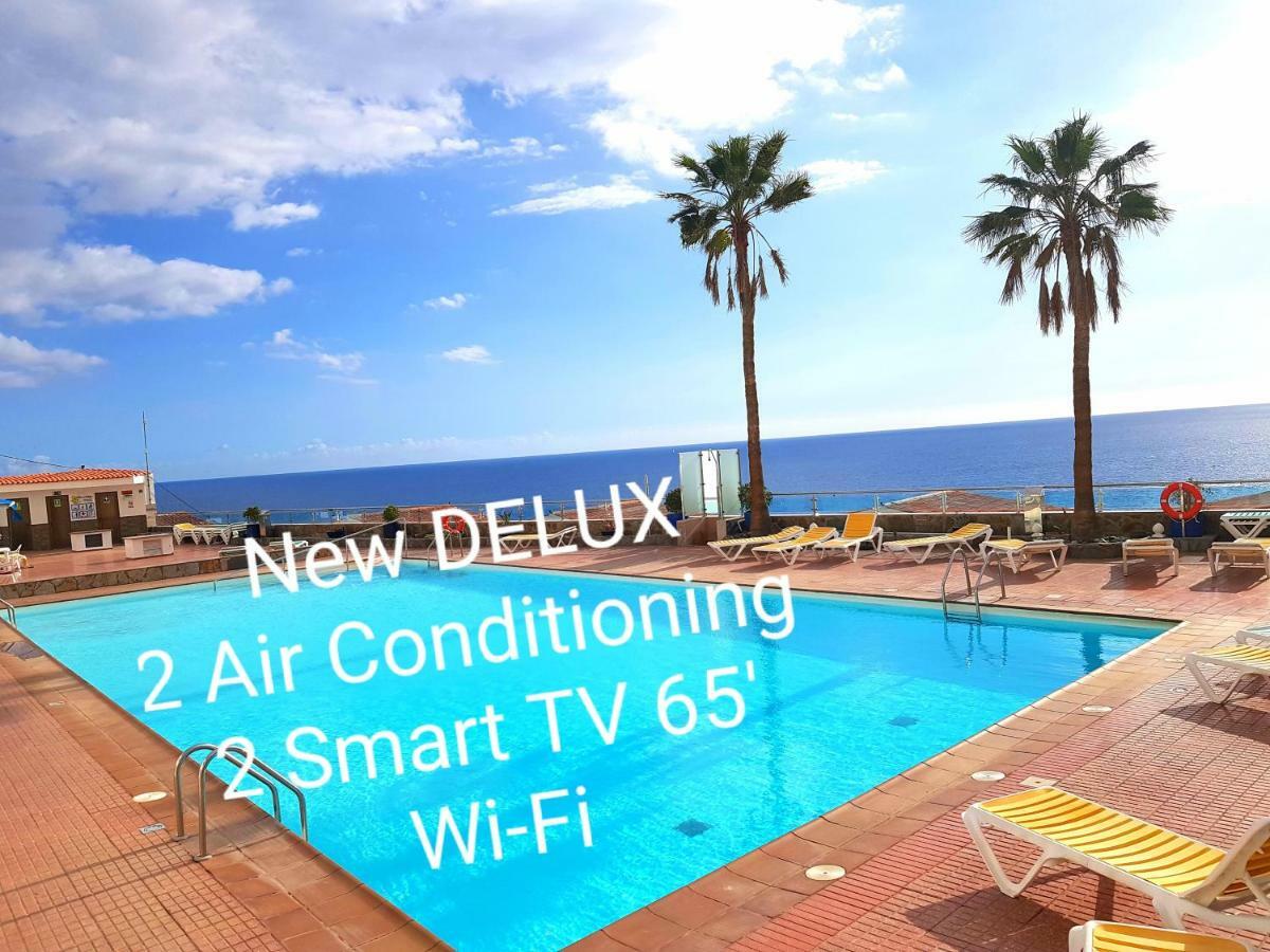 Appartement Deluxe Seaview-Sunsets !Transfe-R Inc! Pool,2Aircond,2Tv65",600Mb Dishwasher,,2 Beaches,Anfi-View à Patalavaca Extérieur photo